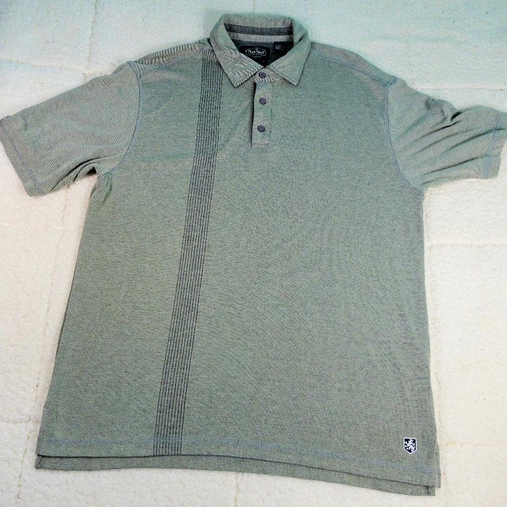 Nat Nast American Fit Gray Polo Size Large